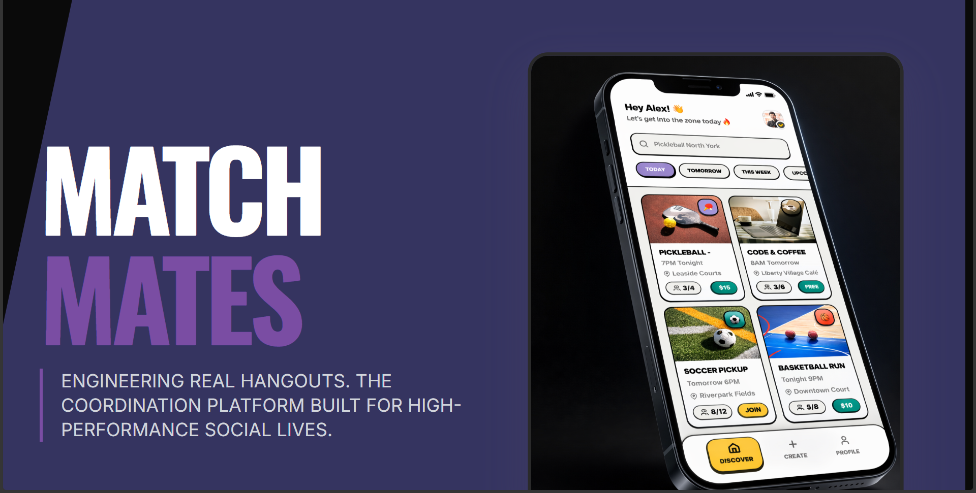 Minimalist mobile app screens laid out asymmetrically, editorial style, grayscale